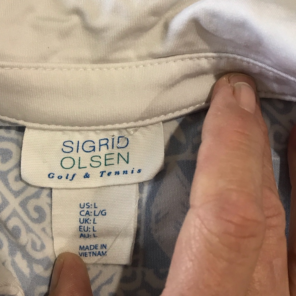 Sigrid Olsen Blue and White Patterned Skort Set - Picture 2 of 11